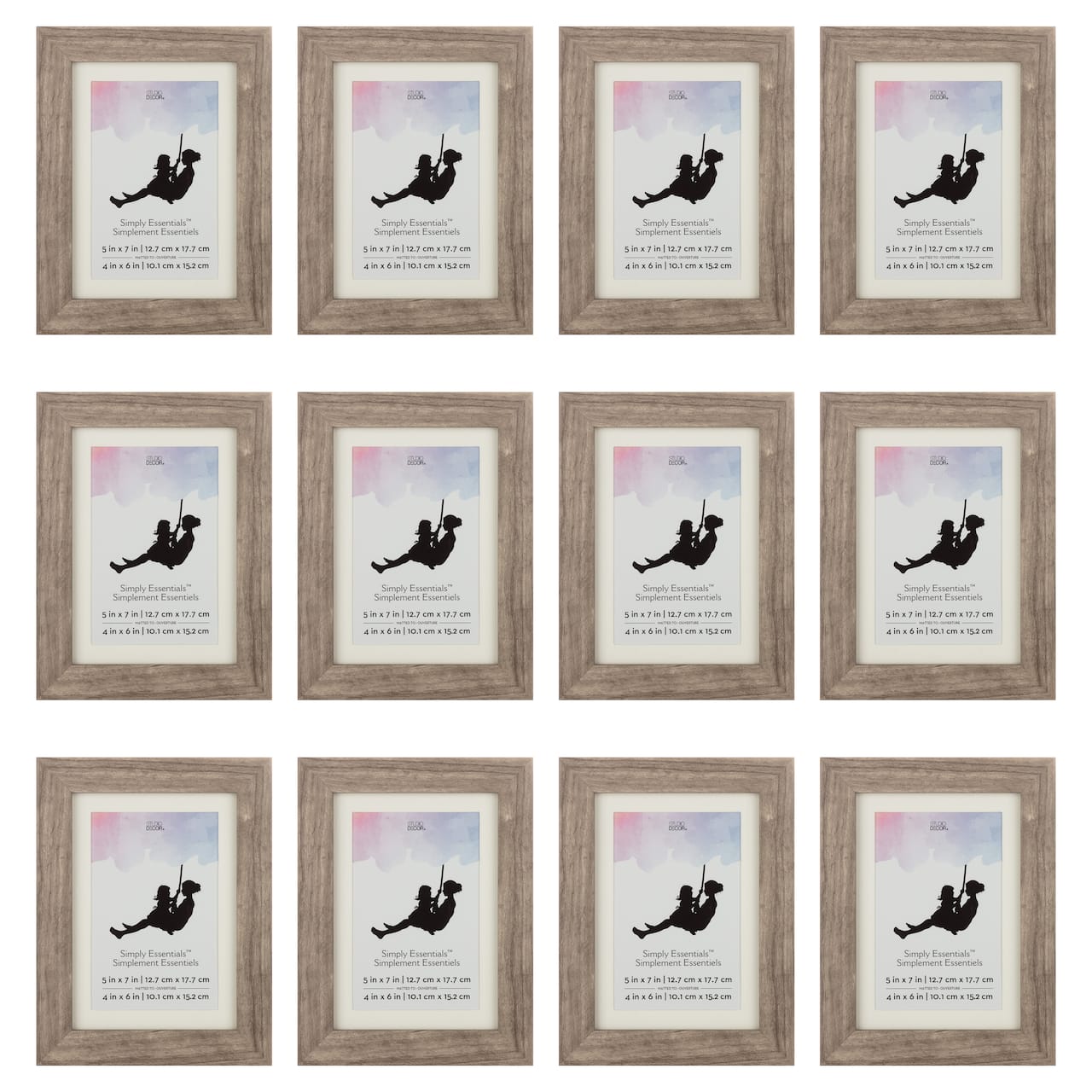 12 Pack: Griege Frame with Mat, Simply Essentials™ by Studio Décor®